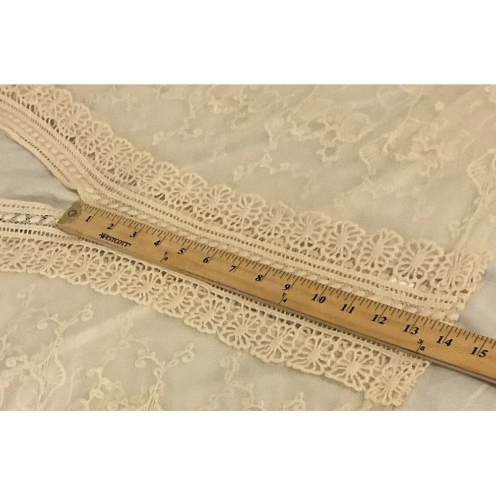 CUPIO Ivory Boho Lace Crochet Butterfly Appliqué Fairy Whimsy Top Blouse SZ S - Picture 10 of 10